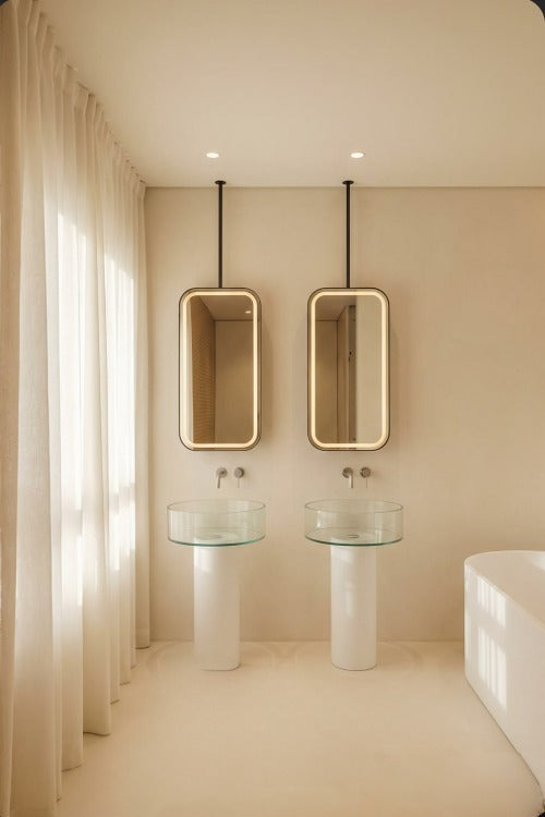CUSTOM- IBIZA 1- Ceiling Suspended Mounted LED Mirror