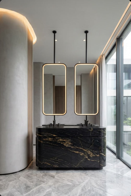 CUSTOM- IBIZA 1- Ceiling Suspended Mounted LED Mirror