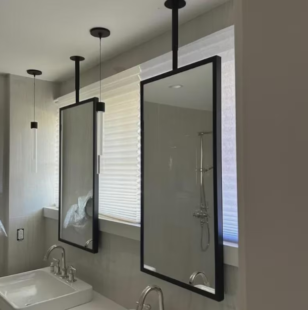 CUSTOM- MAJORCA X - Ceiling Suspended Mounted NO-LED Mirror