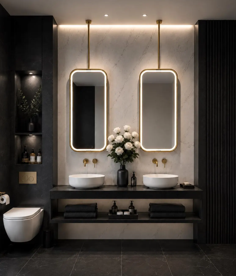 CUSTOM- IBIZA 1- Ceiling Suspended Mounted LED Mirror