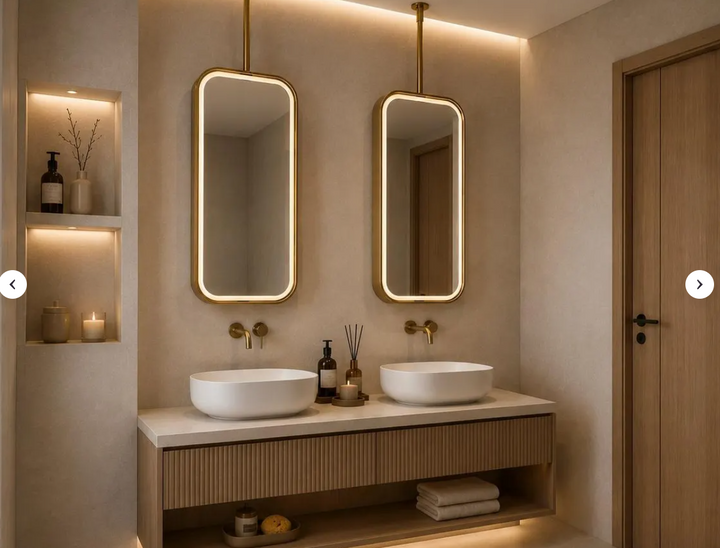 CUSTOM- IBIZA 1- Ceiling Suspended Mounted LED Mirror