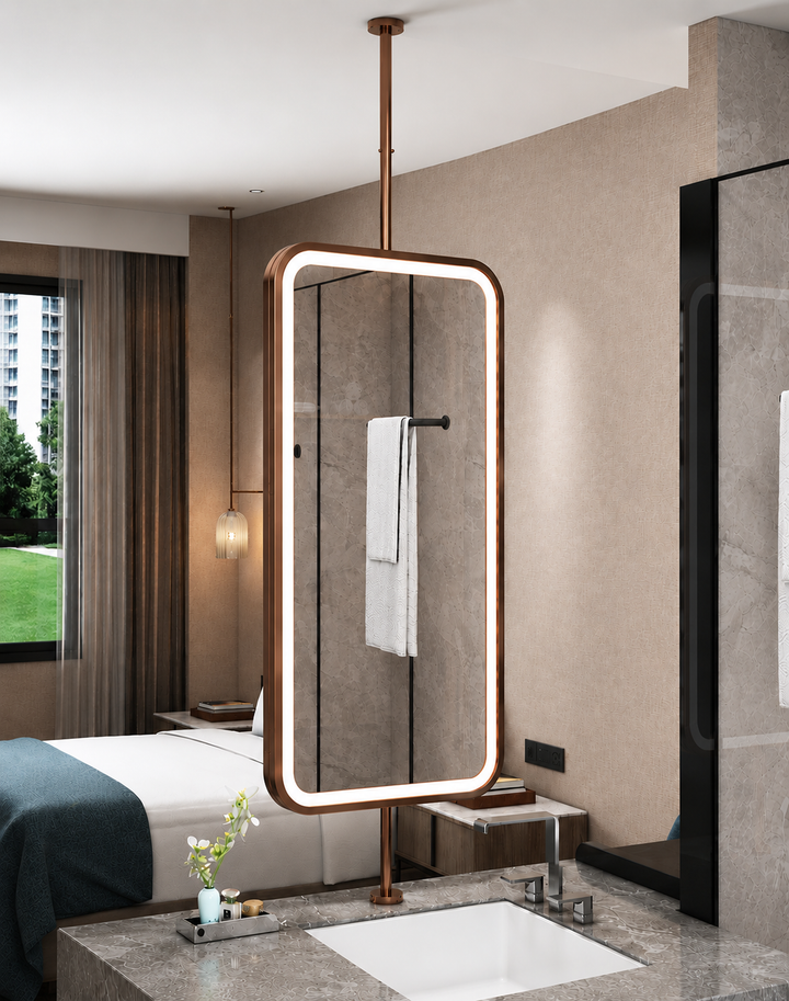 CUSTOM- IBIZA 1- Ceiling Suspended Mounted LED Mirror
