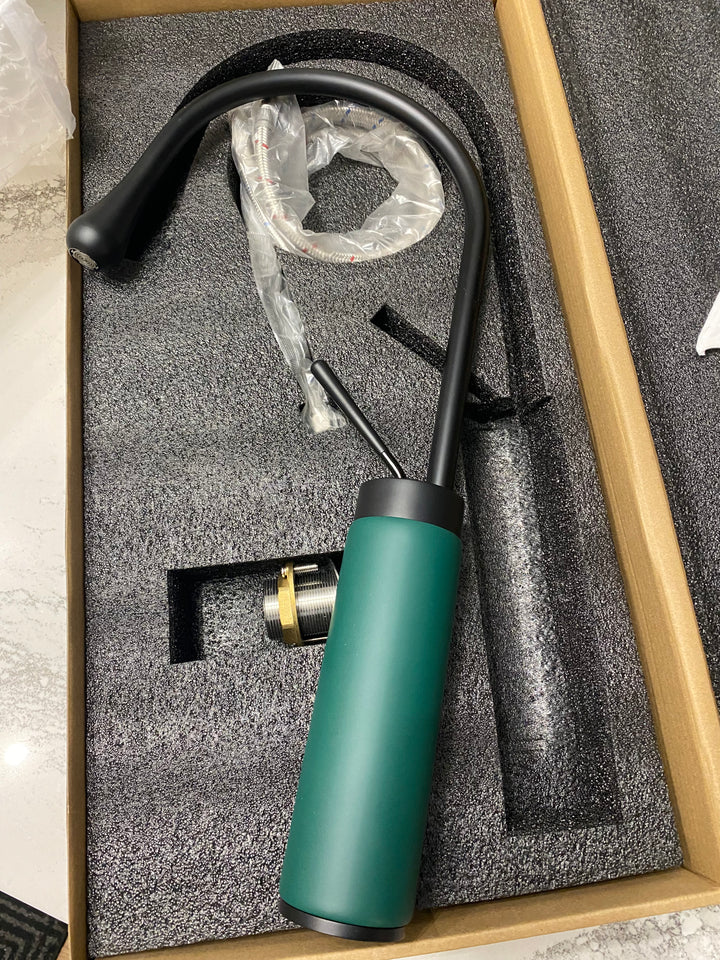 Limited edition black with green-Red-White  tall vessel faucet