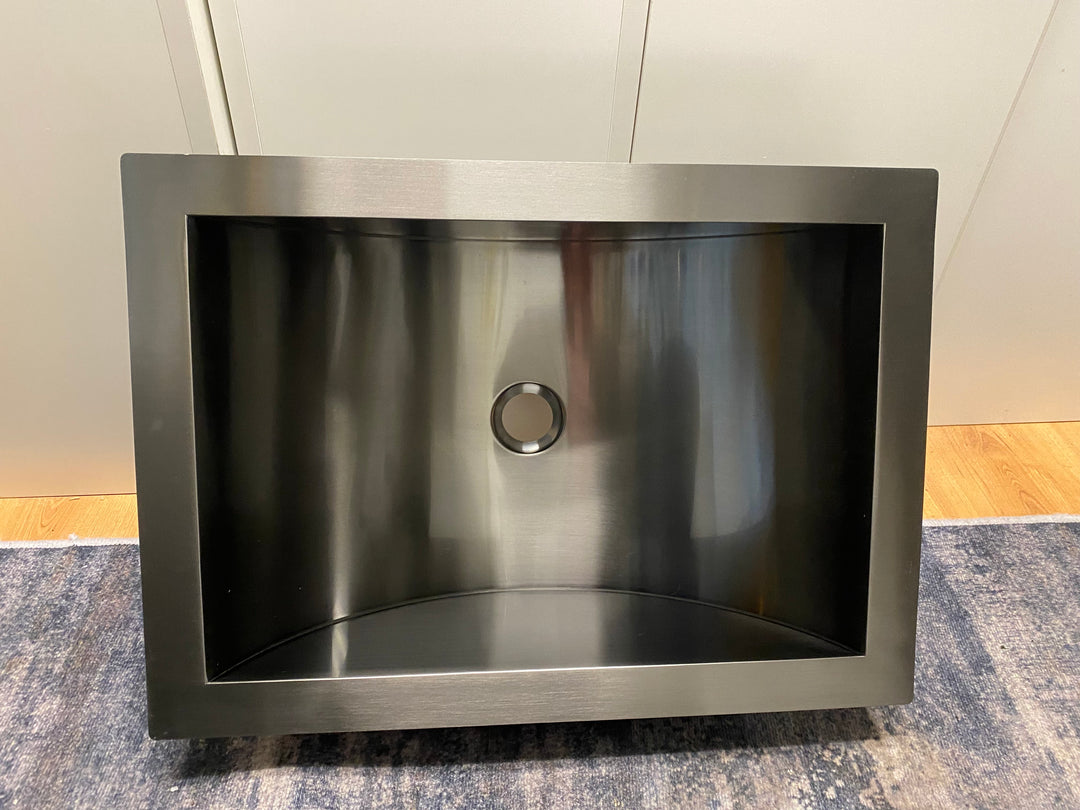 Commercial Grey Gun Pearl Undermount 16 Gauge Stainless Steel Bathroom sink 21"x15"-