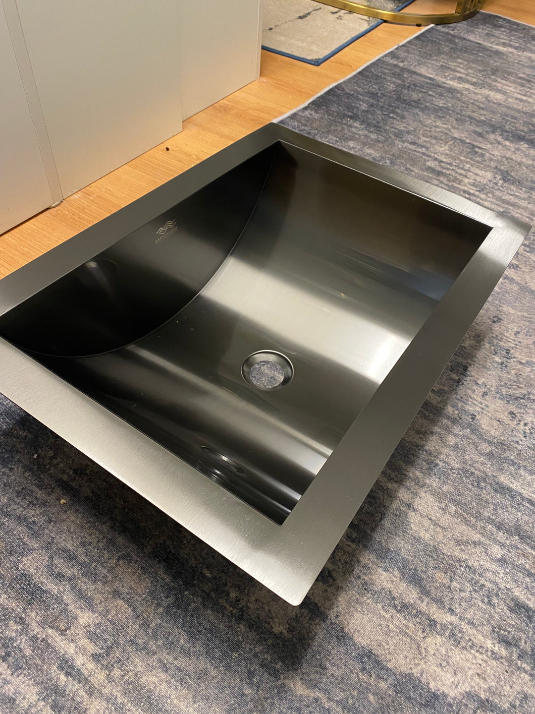 Commercial Grey Gun Pearl Undermount 16 Gauge Stainless Steel Bathroom sink 21"x15"-