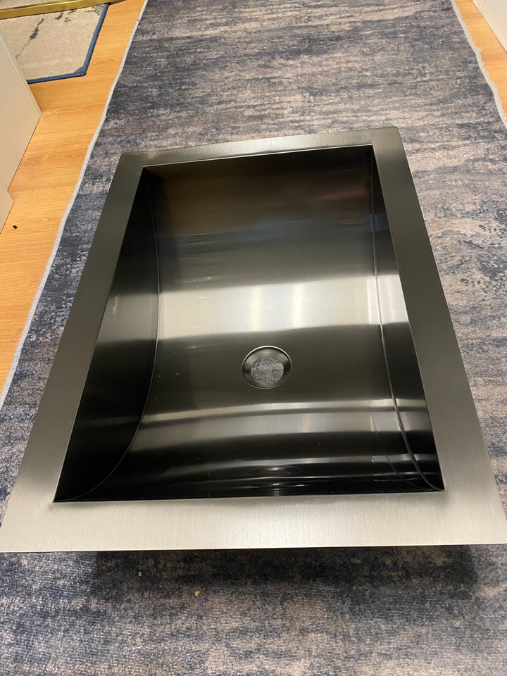 Commercial Grey Gun Pearl Undermount 16 Gauge Stainless Steel Bathroom sink 21"x15"-