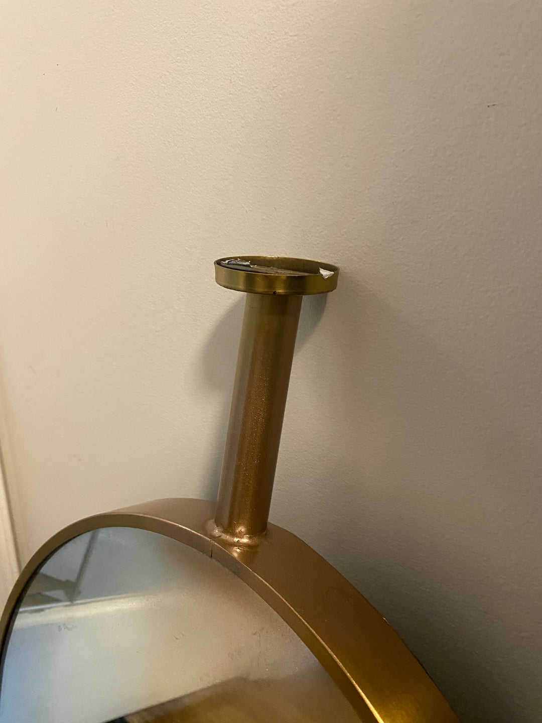 STOCK- READY TO SHIP-Brushed Gold Oval NO LED Ceiling Suspended Mounted Mirror 14"x20
