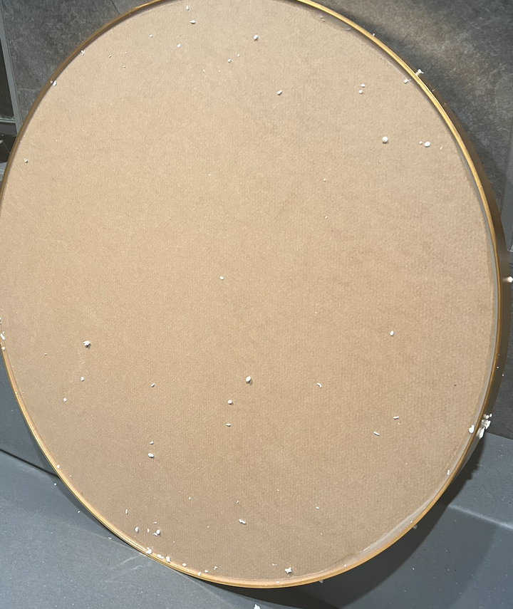 MILANO-Modern Exposed Console brushed gold steel with Carrera Marble vanity