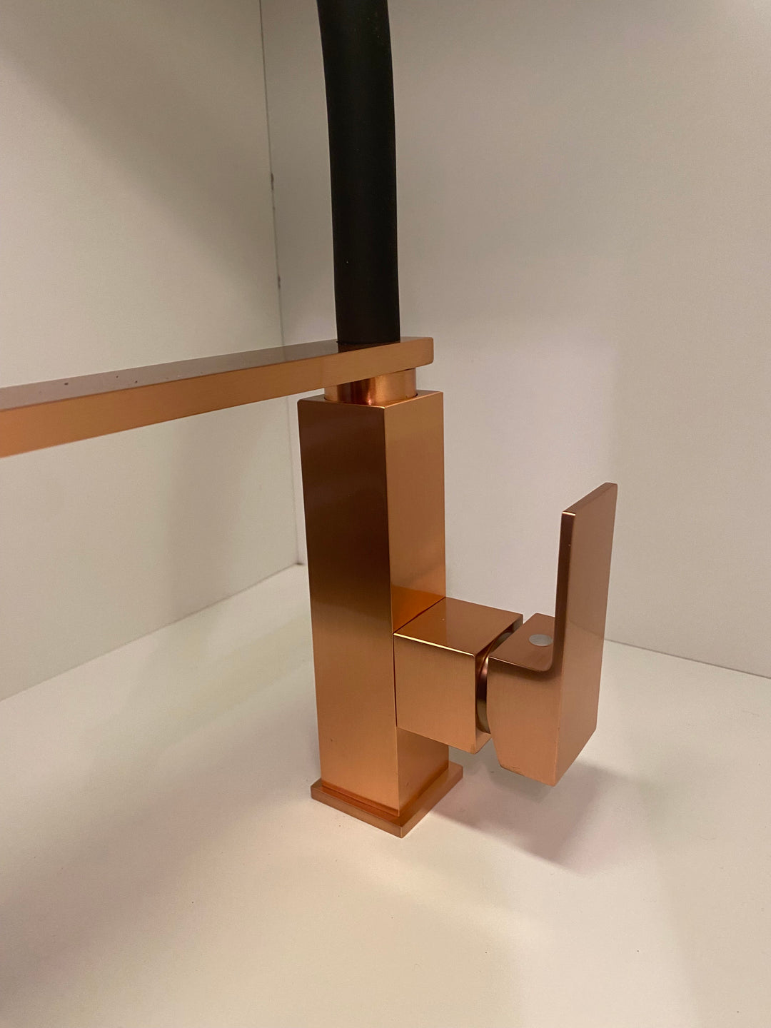 Cafe Brushed Copper - Brushed bronze Industrial Hose Nine Model Kitchen Faucet