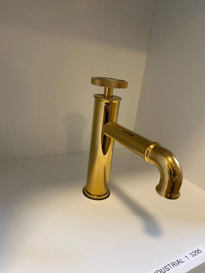 Industrial Victorian Handle Single Hole Lavatory Faucet