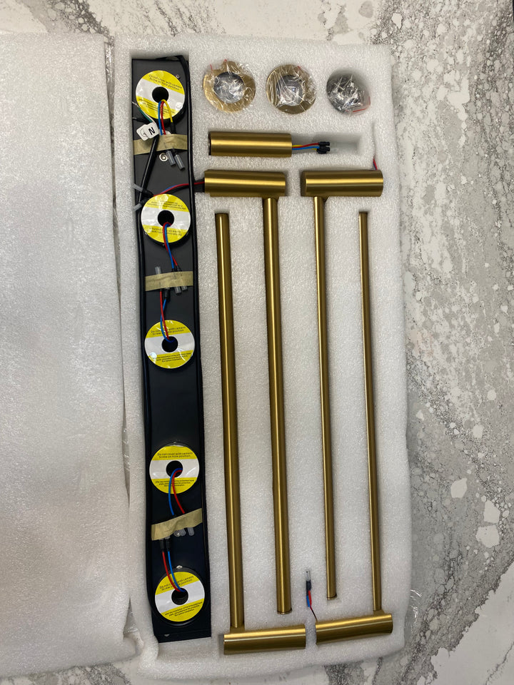 Brushed gold CSA clean sleek euro design hardwire towel warmer