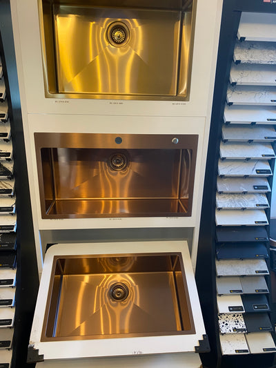 Rose Gold Undermount Single Bowl Stainless Steel kitchen sink 16 gauge