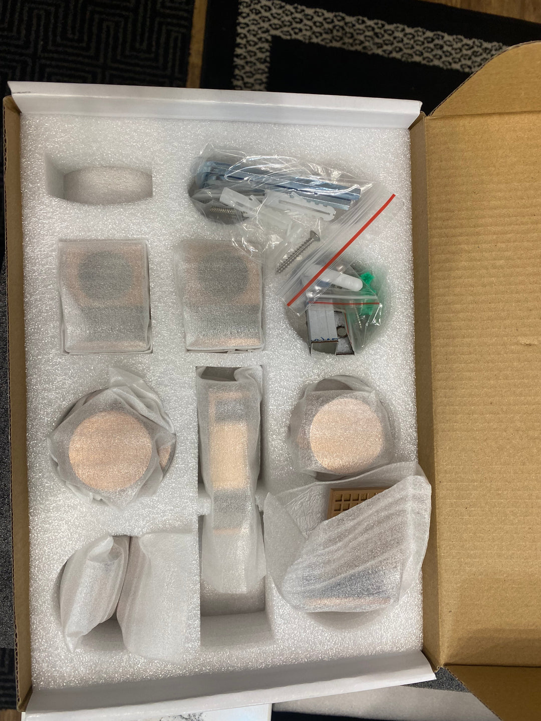 Rose gold polish frameless sliding shower glass door hardware kit 60" and 72" lenght-NO GLASS Included