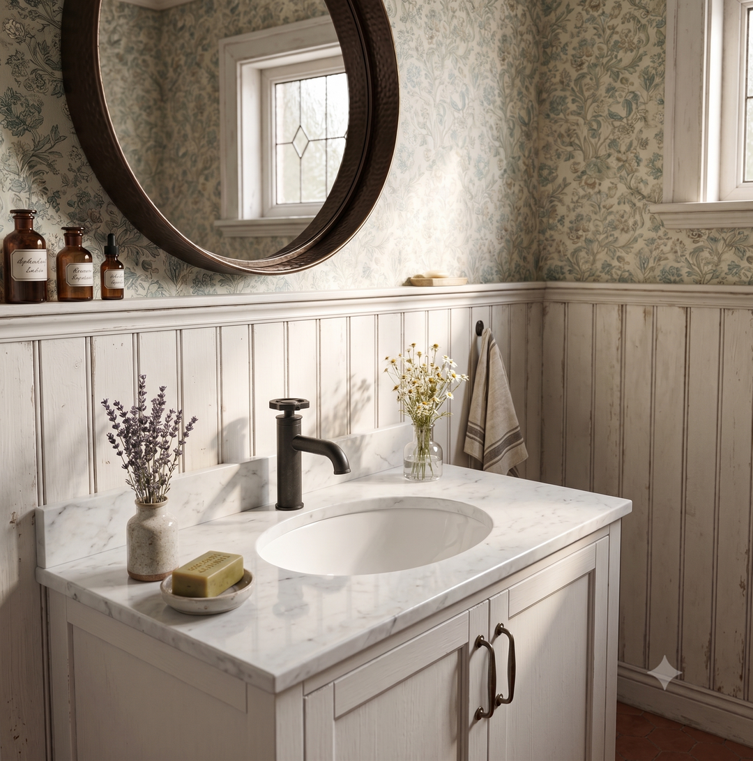 Industrial Victoria Cottage Country Single Hole Tall and Short Bathroom Faucet