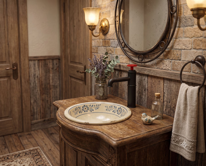 Industrial Victoria Cottage Country Single Hole Tall and Short Bathroom Faucet