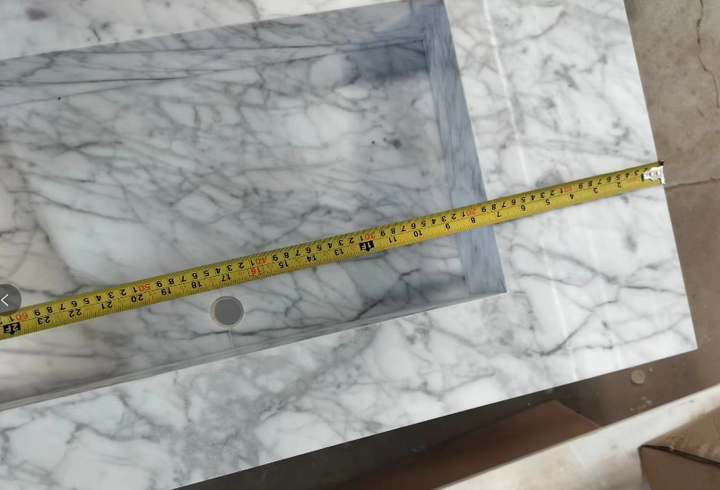 TITUS-Custom Marble Exposed 36 Wall mounted with brushed gold towel bar 36"