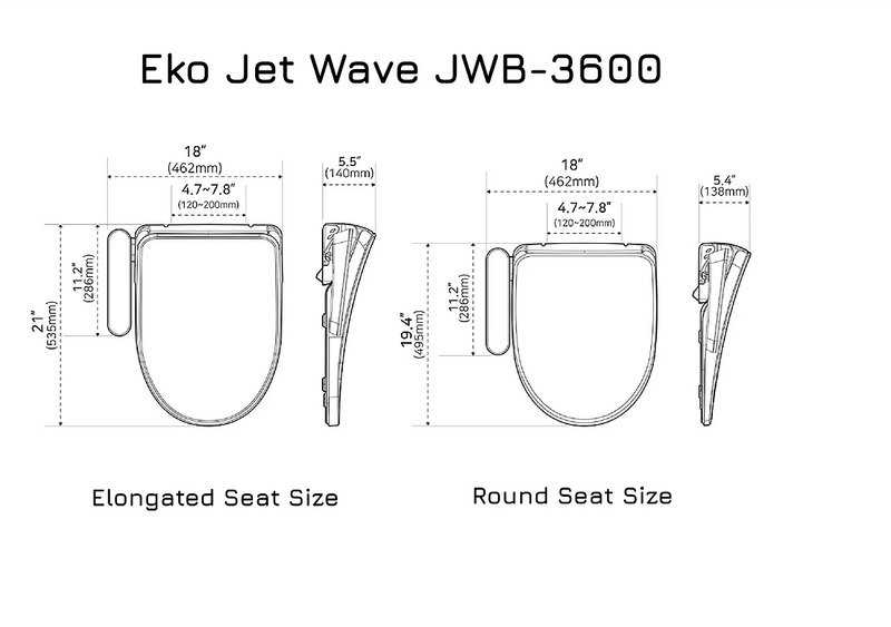EKO washlet toilet seat bidet JWB-3600 ( Made in KOREA)