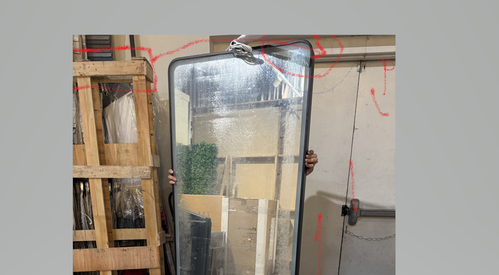 Showroom or Retail Celing Mounted Mirror 1 side LED 24"x72"