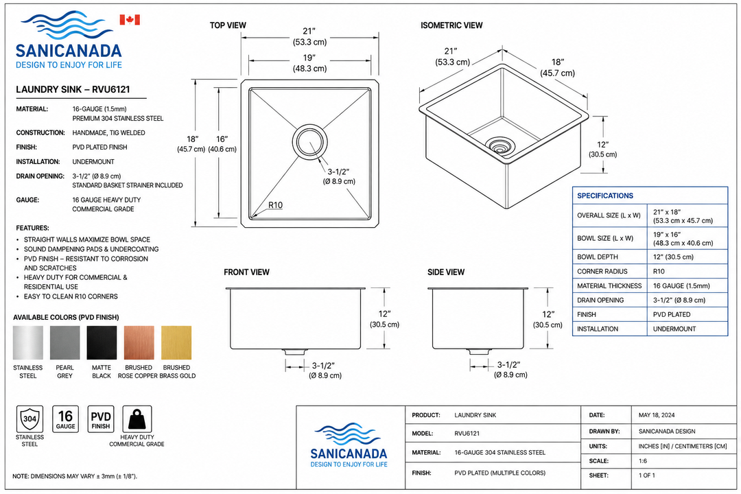 Stainless Steel Laundry Sink