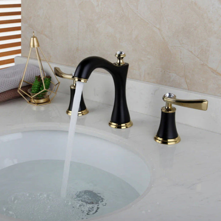 Rockefeller- Black Exposed Mable Console Bathroom Vanity 30" -Showroom Display