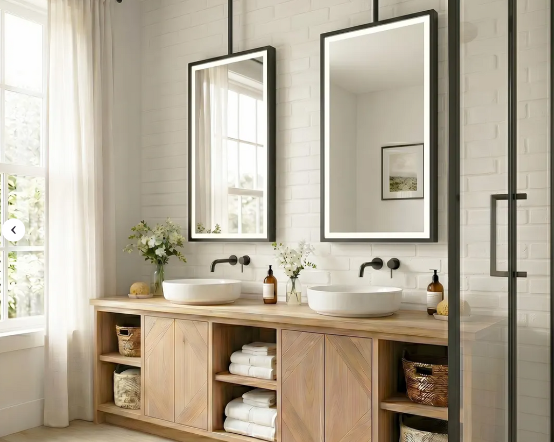 CUSTOM- MAJORCA IV - Ceiling Suspended Mounted LED Mirror