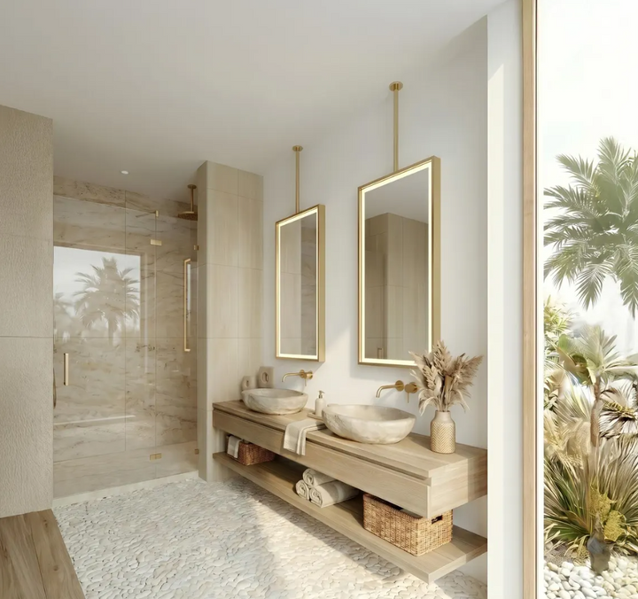 CUSTOM- MAJORCA IV - Ceiling Suspended Mounted LED Mirror