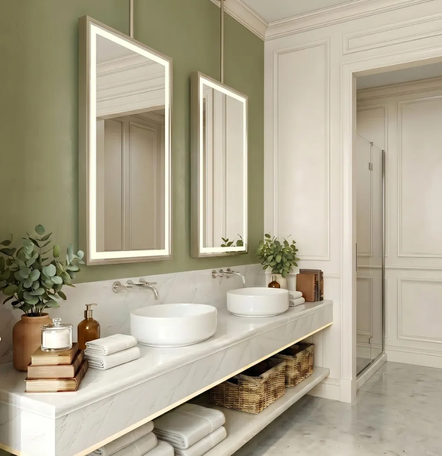 CUSTOM- MAJORCA X - Ceiling Suspended Mounted NO-LED Mirror