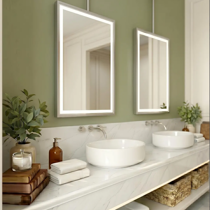 CUSTOM- MAJORCA X - Ceiling Suspended Mounted NO-LED Mirror