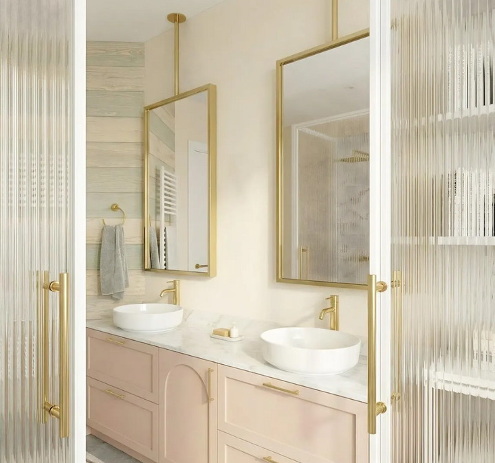 CUSTOM- MAJORCA X - Ceiling Suspended Mounted NO-LED Mirror