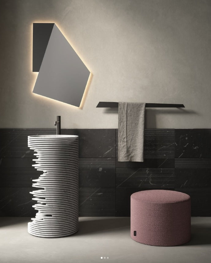 Curva- - Natural Stone Marble Pedestal
