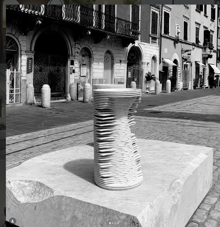 Curva- - Natural Stone Marble Pedestal