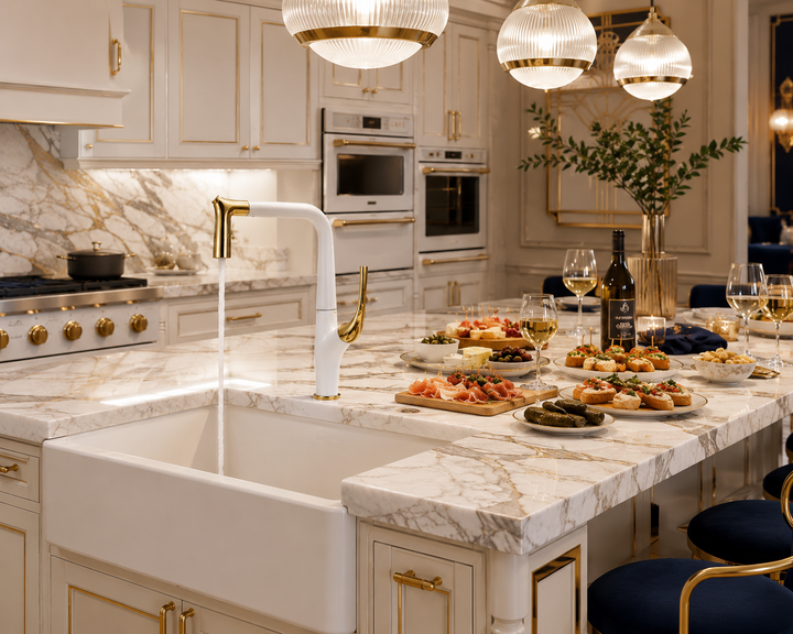 Marcelo- Italian Design dual pull spray kitchen faucet