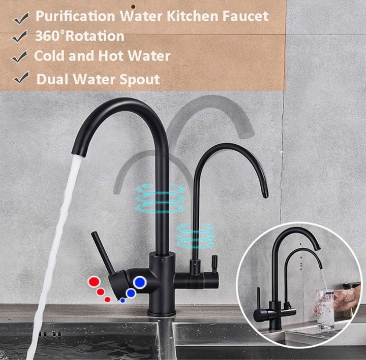 Montevideo- 3 Way Kitchen Reverse Osmosis Water Filter Purified Faucet