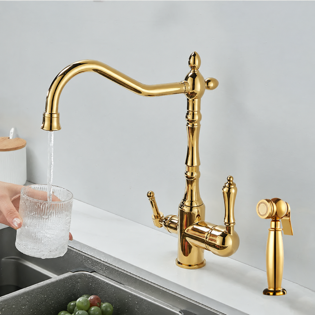 Marie - French Brass Kitchen three in one pure Water Faucet