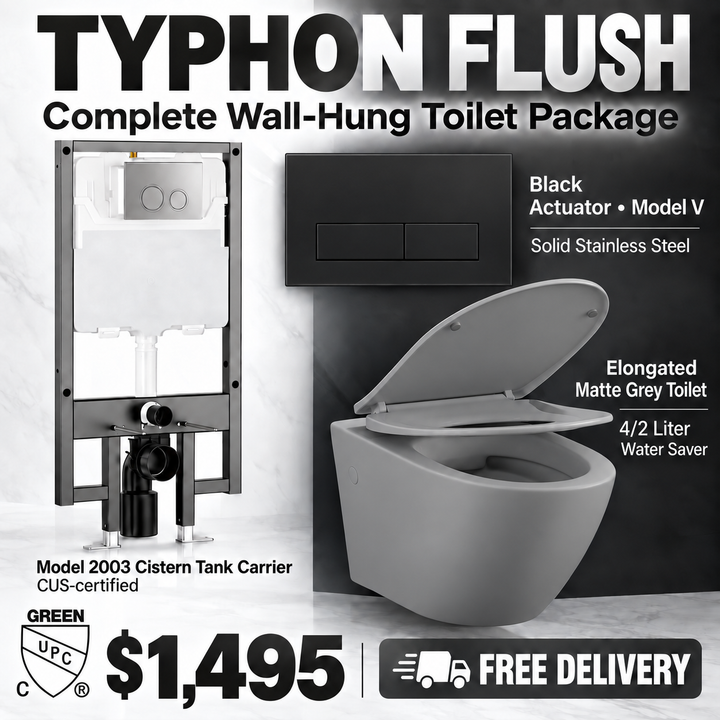 Color wall hung toilet bow, button and cistern toilet tank set