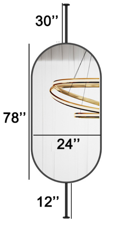 NADIA CUSTOM COPPER OVAL DOUBLE SIDE MIRROR