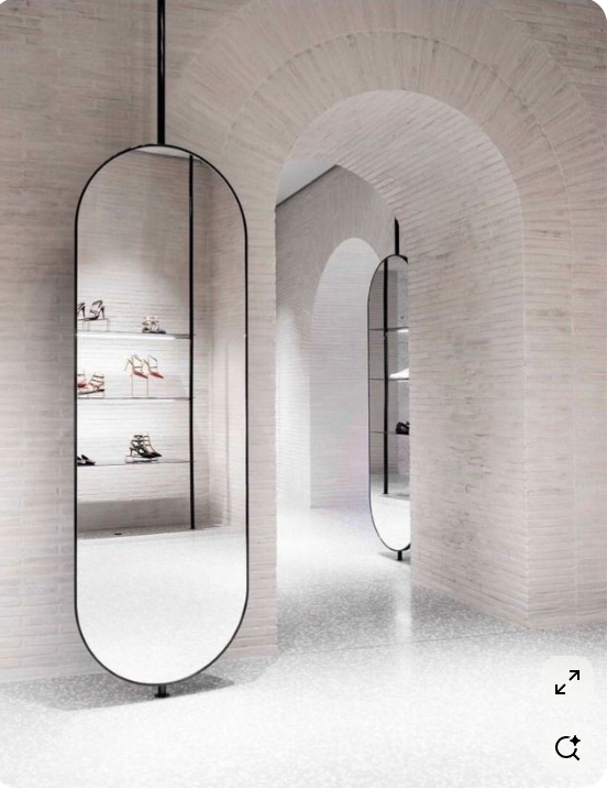 Constantin- Ceiling - Floor standing 2 side mirrors no LED