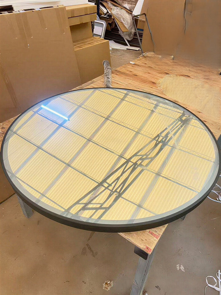 STOCK-Cirque- Black Round 36" OR 24" Ceiling Suspended LED Mirrors