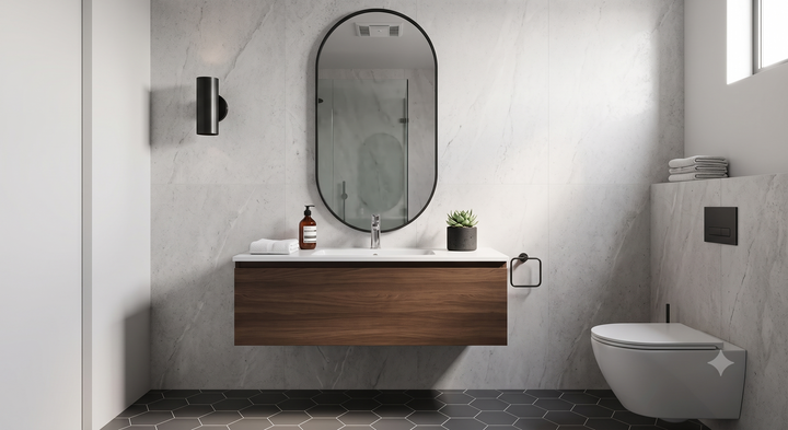 CUSTOM-Bella 1- Oval Steel Framed Wall Mounted Mirror