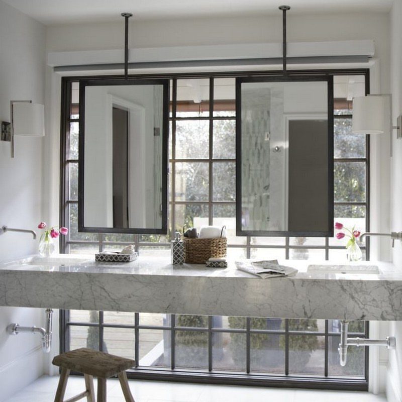 CUSTOM- MAJORCA X - Ceiling Suspended Mounted NO-LED Mirror