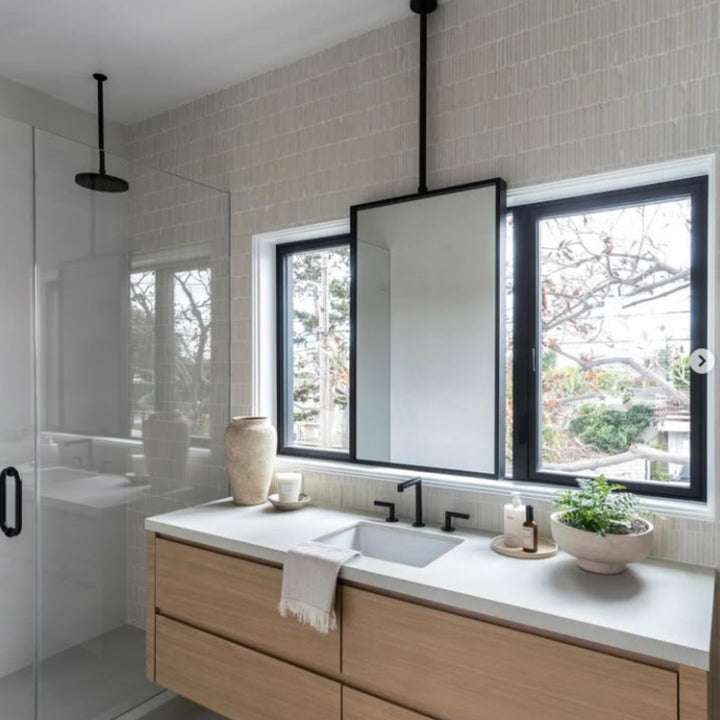 CUSTOM- MAJORCA X - Ceiling Suspended Mounted NO-LED Mirror