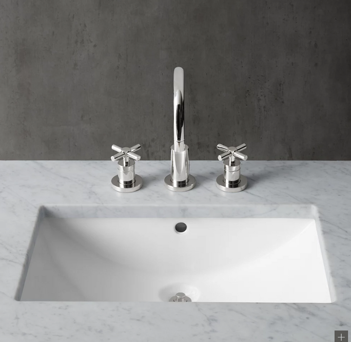 Rockefeller- Black Exposed Mable Console Bathroom Vanity 30" -Showroom Display