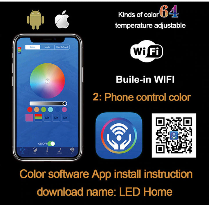 Brushed Gold -12"x12"  Ceiling Flushmount LED Rain head and Mist Bluetooth Wifi Music completed system kit