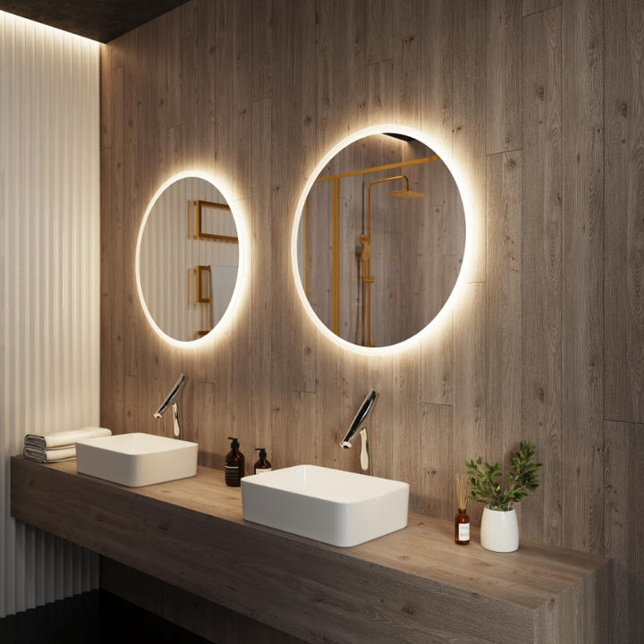 CUSTOM- Bella Round Wall mounted led mirror