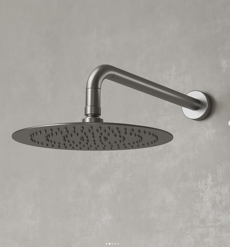 12" Gunmetal Round Rain Shower System – 2-3 Way Thermostatic Shower Kit with Handheld