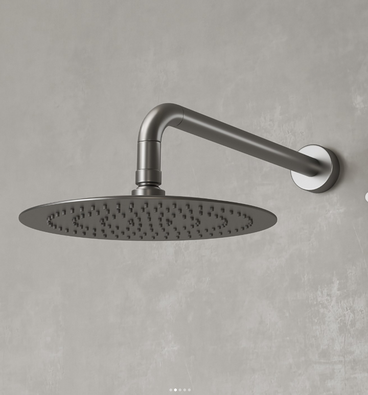 12" Gunmetal Round Rain Shower System – 2-3 Way Thermostatic Shower Kit with Handheld