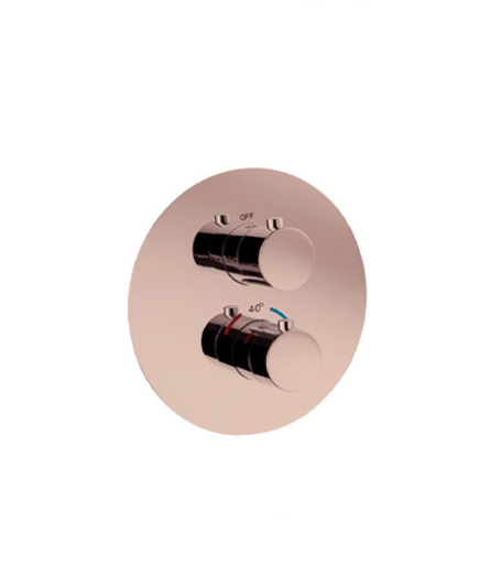Rose Gold Polished  10" Rain head 2 way function thermostatic with hand held spray shower set