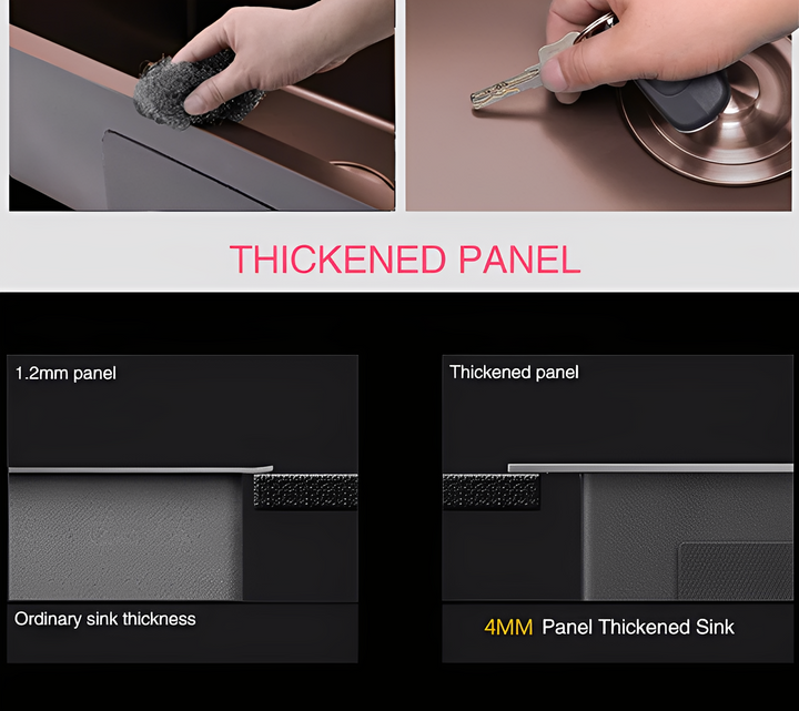 Rose gold stainless steel undermount bar kitchen sink 12" x 8" X8"
