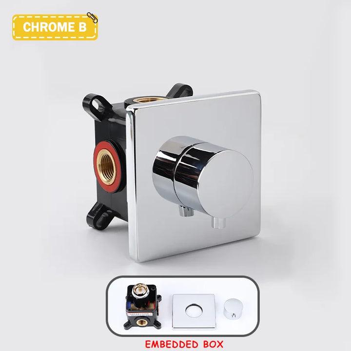 Single Function Mixer Water Tap Bathroom Water Faucets Shower Diverter Valve Black Gold Chrome Round Solid Brass Concealed