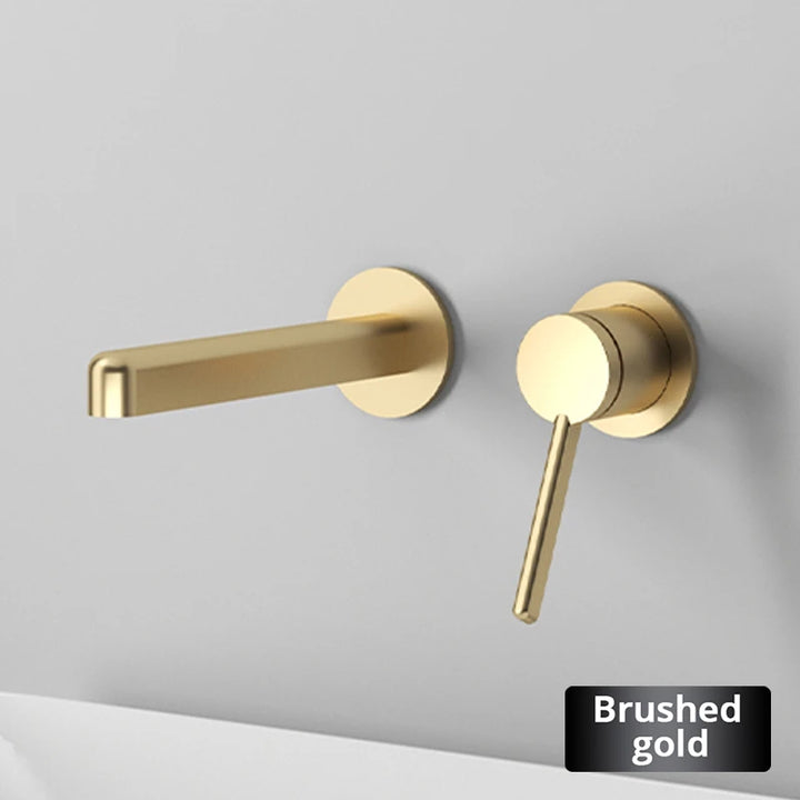 Hot And Cold Basin Faucet Single Handle Single Spout Sink Wash Mixer Wall Mounted Bathroom Tap